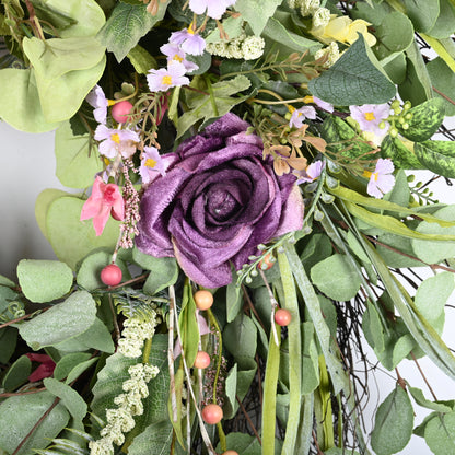 Front Door Wreath | Spring Wreath | 24inch Wreath | Peony, Rose and Hydrageas