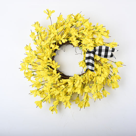 Front door wreath | Spring Wreath | Yellow Forsythia Wreath | 18inch Wreath | Year Round wrath