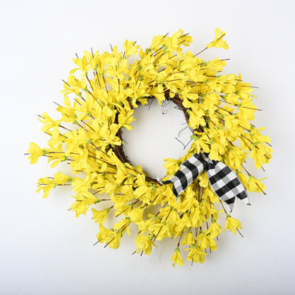 Front door wreath | Spring Wreath | Yellow Forsythia Wreath | 18inch Wreath | Year Round wrath